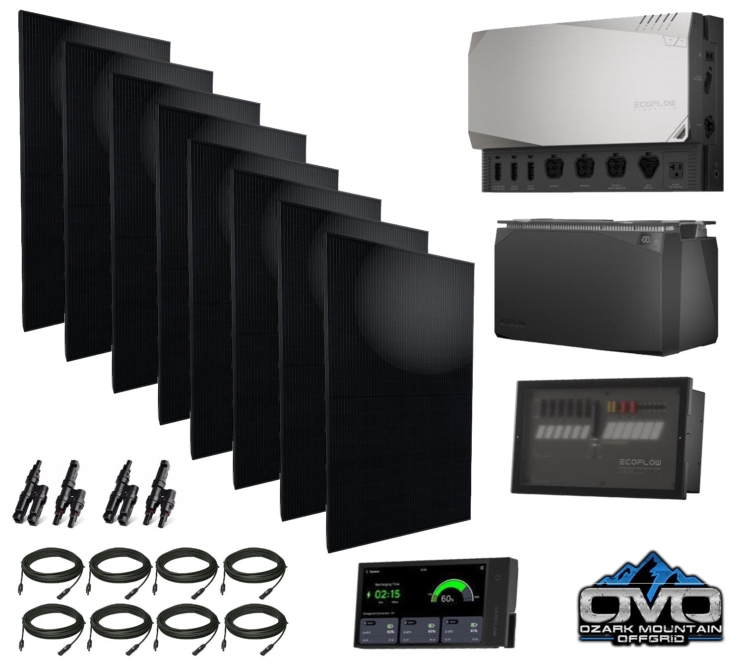 EcoFlow Power Kit 120V Output - 1x 3600 Watt Solar Generator / 5000wH Lithium Storage / 2600w Solar Complete Offgrid Kit