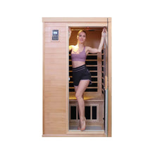 Load image into Gallery viewer, Luxury 2-Person Hemlock Wood FAR Infrared Sauna Room W/ Glass Door, 1750W (SAK81525)