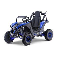 Load image into Gallery viewer, MotoTec Raider 1200W 48V/12AH Kids Electric Full Suspension UTV, Blue (93715062)