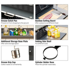 Load image into Gallery viewer, Portable Outdoor 4 Burner Propane Flat Top Gas Grill W/ Wheels, 60K BTU (SAK66104)