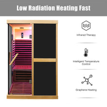 Load image into Gallery viewer, Premium Large 2-Person V-Shaped FAR Infrared Sauna Room With Double Glass Doors, 1980W (SAK96413)