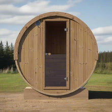 Load image into Gallery viewer, SaunaLife Model E8W Ergo Series 6-Person Outdoor Thermo-Spruce Sauna Barrel [SL-MODELE8W] (SAK92573)