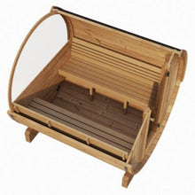 Load image into Gallery viewer, SaunaLife Model E8W Ergo Series 6-Person Outdoor Thermo-Spruce Sauna Barrel [SL-MODELE8W] (SAK92573)